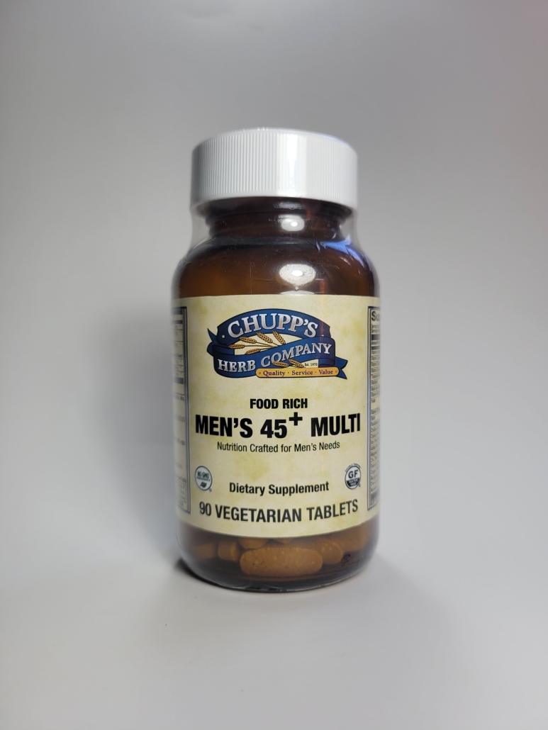 Chupp's Herbs Men's 45+ Multivitamin - 90 Vegetarian Tablets - Zeigler ...